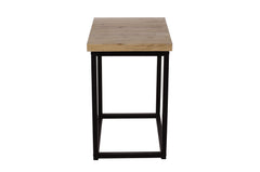 Ames Natural/Black Chairside Table - Ornate Home