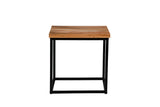 Ames Natural/Black End Table - Ornate Home