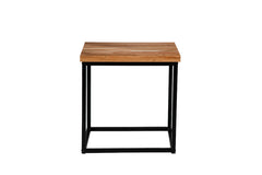 Ames Natural/Black End Table - Ornate Home