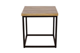 Ames Natural/Black End Table - Ornate Home