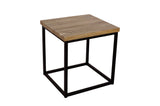 Ames Natural/Black End Table - Ornate Home