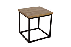 Ames Natural/Black End Table - Ornate Home