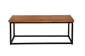 Ames Natural/Black Rectangle Cocktail Table - Ornate Home