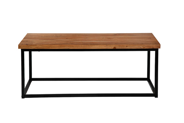 Ames Natural/Black Rectangle Cocktail Table - Ornate Home