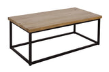 Ames Natural/Black Rectangle Cocktail Table - Ornate Home