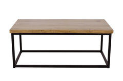 Ames Natural/Black Rectangle Cocktail Table - Ornate Home