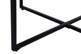 Ames Natural/Black Round Cocktail Table - Ornate Home