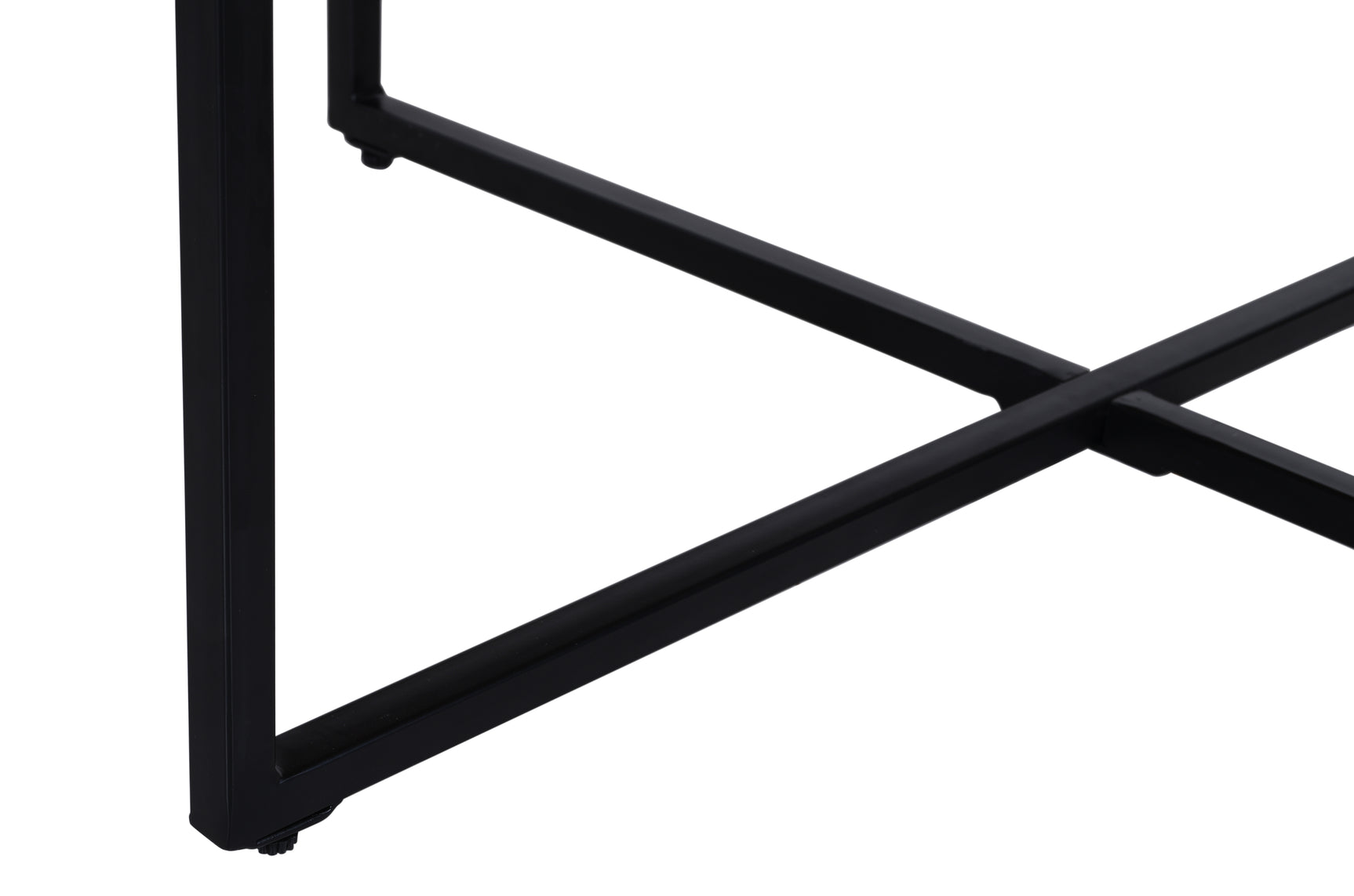 Ames Natural/Black Round Cocktail Table - Ornate Home