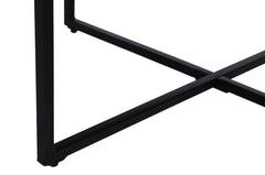 Ames Natural/Black Round Cocktail Table - Ornate Home