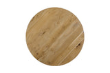 Ames Natural/Black Round Cocktail Table - Ornate Home
