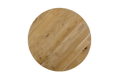 Ames Natural/Black Round Cocktail Table - Ornate Home