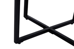 Ames Natural/Black Round End Table - Ornate Home