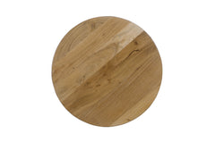 Ames Natural/Black Round End Table - Ornate Home