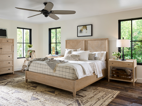 Ames Rustic Natural Oak King Bed - Ornate Home