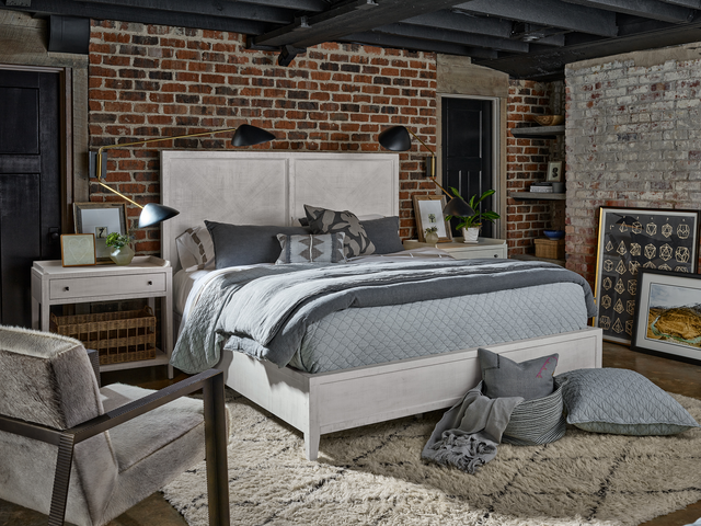 Ames Rustic Oak King Bed - Ornate Home