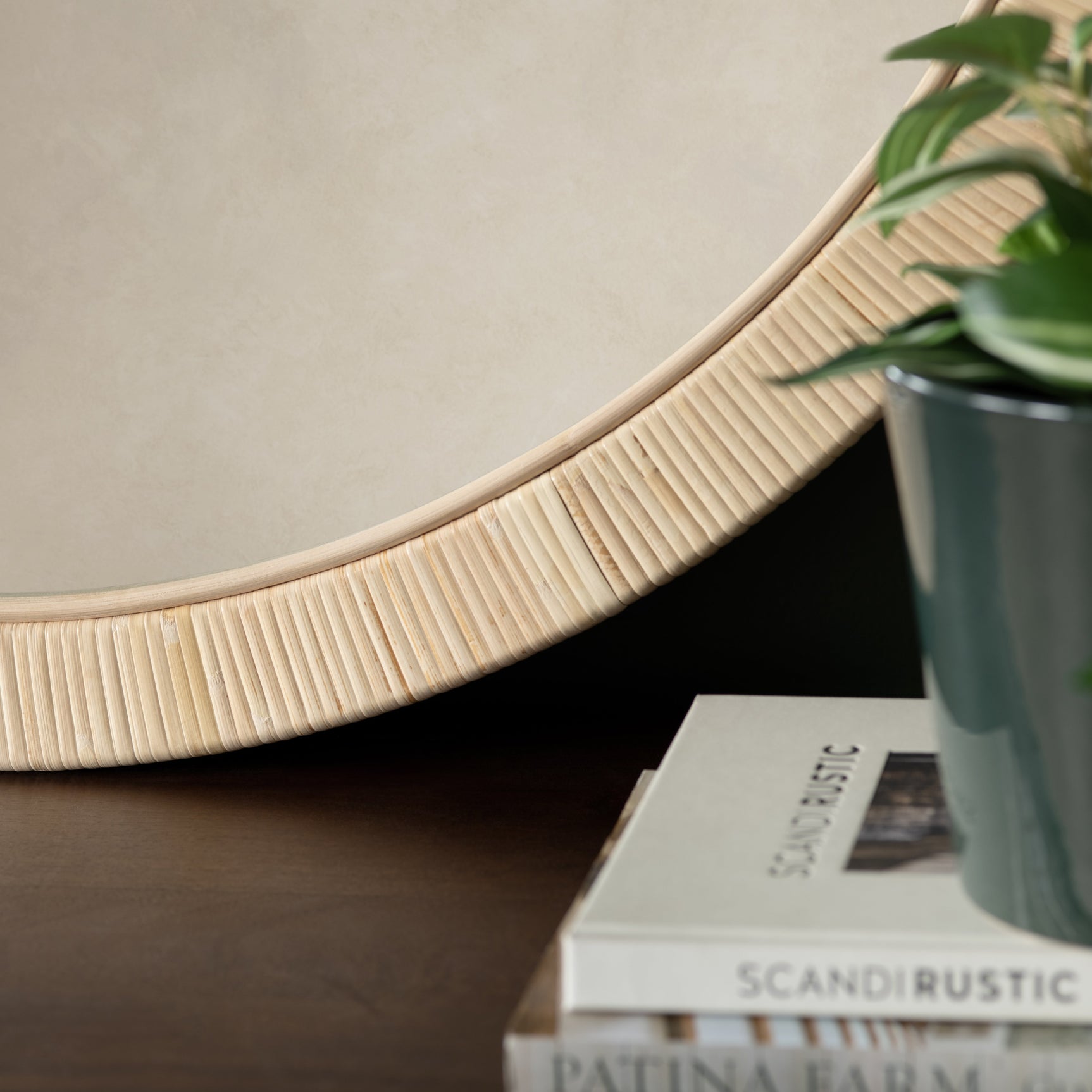 Ames Tan Wall Mirror - Ornate Home