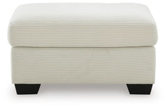 Amesley Ivory Ottoman - Ornate Home