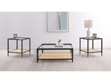 Amherst Black 3-piece Coffee and End Table Set - Ornate Home