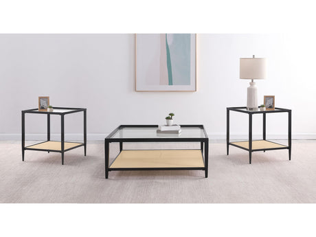 Amherst Black 3-piece Coffee and End Table Set - Ornate Home