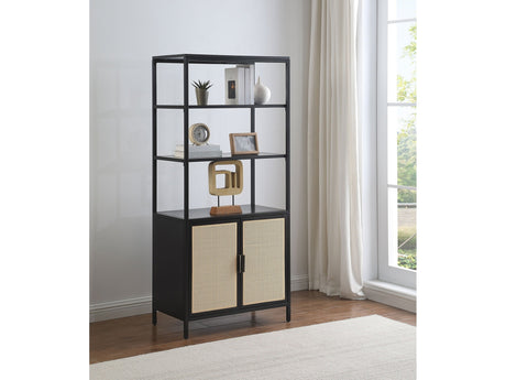 Amherst Black 3-shelf Accent Cabinet - Ornate Home