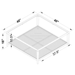 Amherst Black Coffee Table - Ornate Home