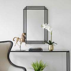 Amherst Black Iron Mirror - Ornate Home