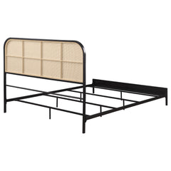 Amherst Black Radio Weave Cane Eastern King Bed - Ornate Home