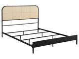 Amherst Black Radio Weave Cane Full Bed - Ornate Home