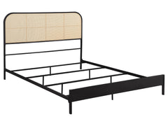 Amherst Black Radio Weave Cane Queen Bed - Ornate Home