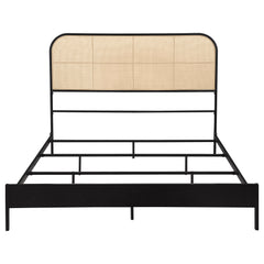 Amherst Black Radio Weave Cane Queen Bed - Ornate Home