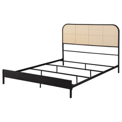 Amherst Black Radio Weave Cane Queen Bed - Ornate Home