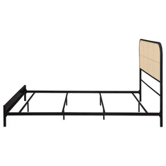 Amherst Black Radio Weave Cane Queen Bed - Ornate Home