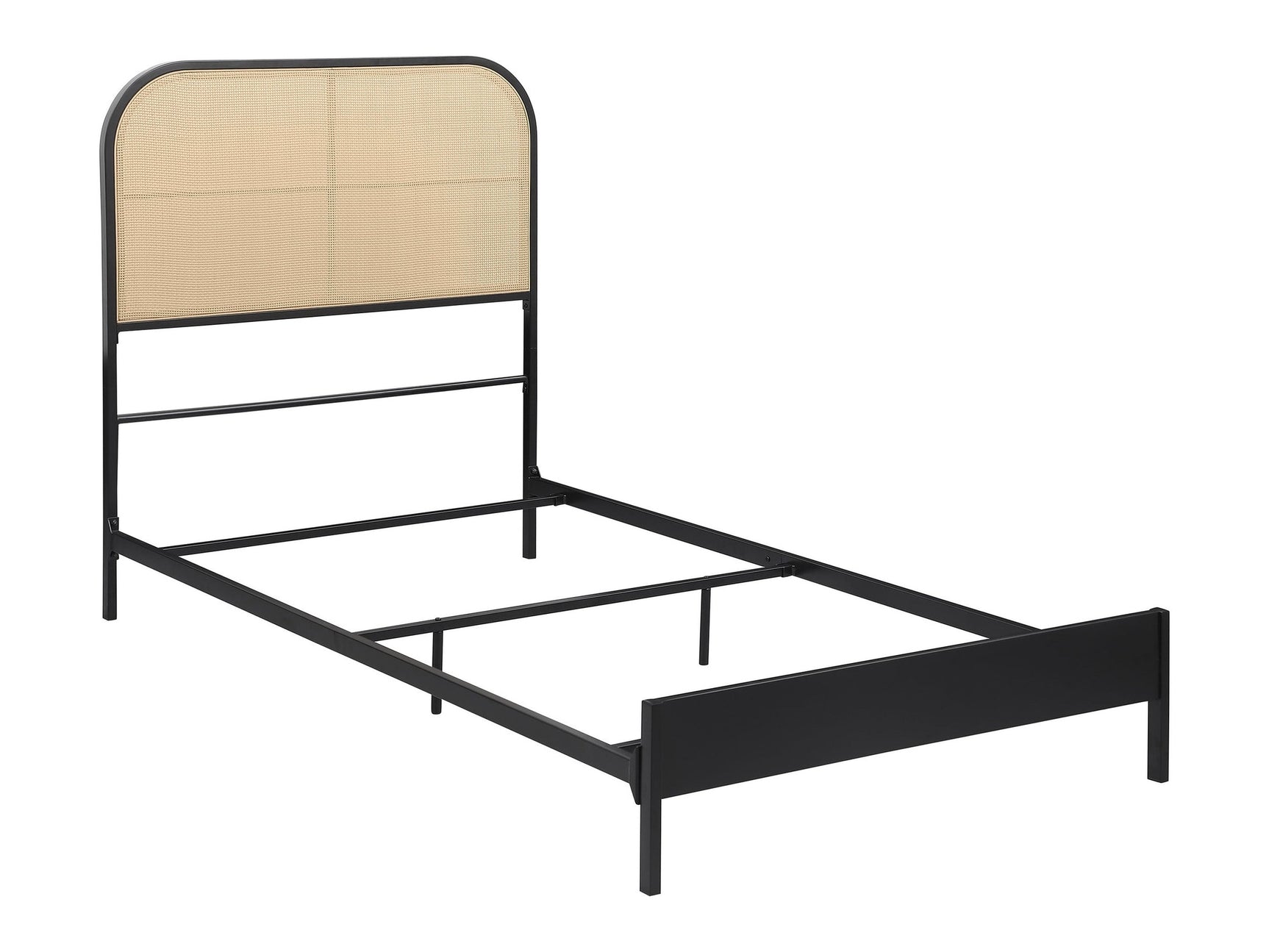 Amherst Black Radio Weave Cane Twin Bed - Ornate Home