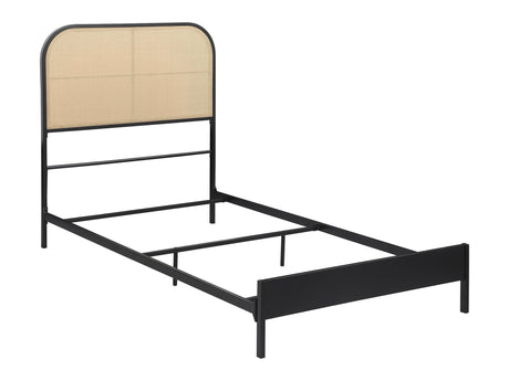 Amherst Black Radio Weave Cane Twin Bed - Ornate Home
