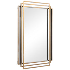 Amherst Brushed Gold Mirror - Ornate Home