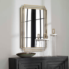Amherst Brushed Gold Mirror - Ornate Home