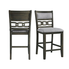 Amherst Grey Counter Side Chair with Fabric Cushion (Set of 2) - Ornate Home