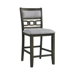 Amherst Grey Counter Side Chair with Fabric Cushion (Set of 2) - Ornate Home