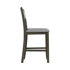 Amherst Grey Counter Side Chair with Fabric Cushion (Set of 2) - Ornate Home