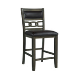 Amherst Grey Counter Side Chair with PU Cushion (Set of 2) - Ornate Home