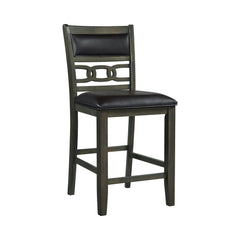 Amherst Grey Counter Side Chair with PU Cushion (Set of 2) - Ornate Home