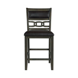 Amherst Grey Counter Side Chair with PU Cushion (Set of 2) - Ornate Home