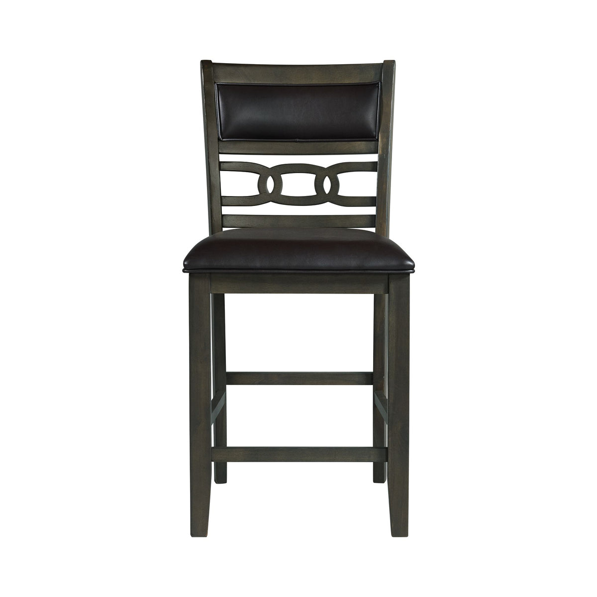 Amherst Grey Counter Side Chair with PU Cushion (Set of 2) - Ornate Home