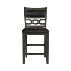 Amherst Grey Counter Side Chair with PU Cushion (Set of 2) - Ornate Home