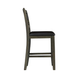 Amherst Grey Counter Side Chair with PU Cushion (Set of 2) - Ornate Home