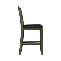 Amherst Grey Counter Side Chair with PU Cushion (Set of 2) - Ornate Home