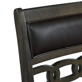 Amherst Grey Counter Side Chair with PU Cushion (Set of 2) - Ornate Home