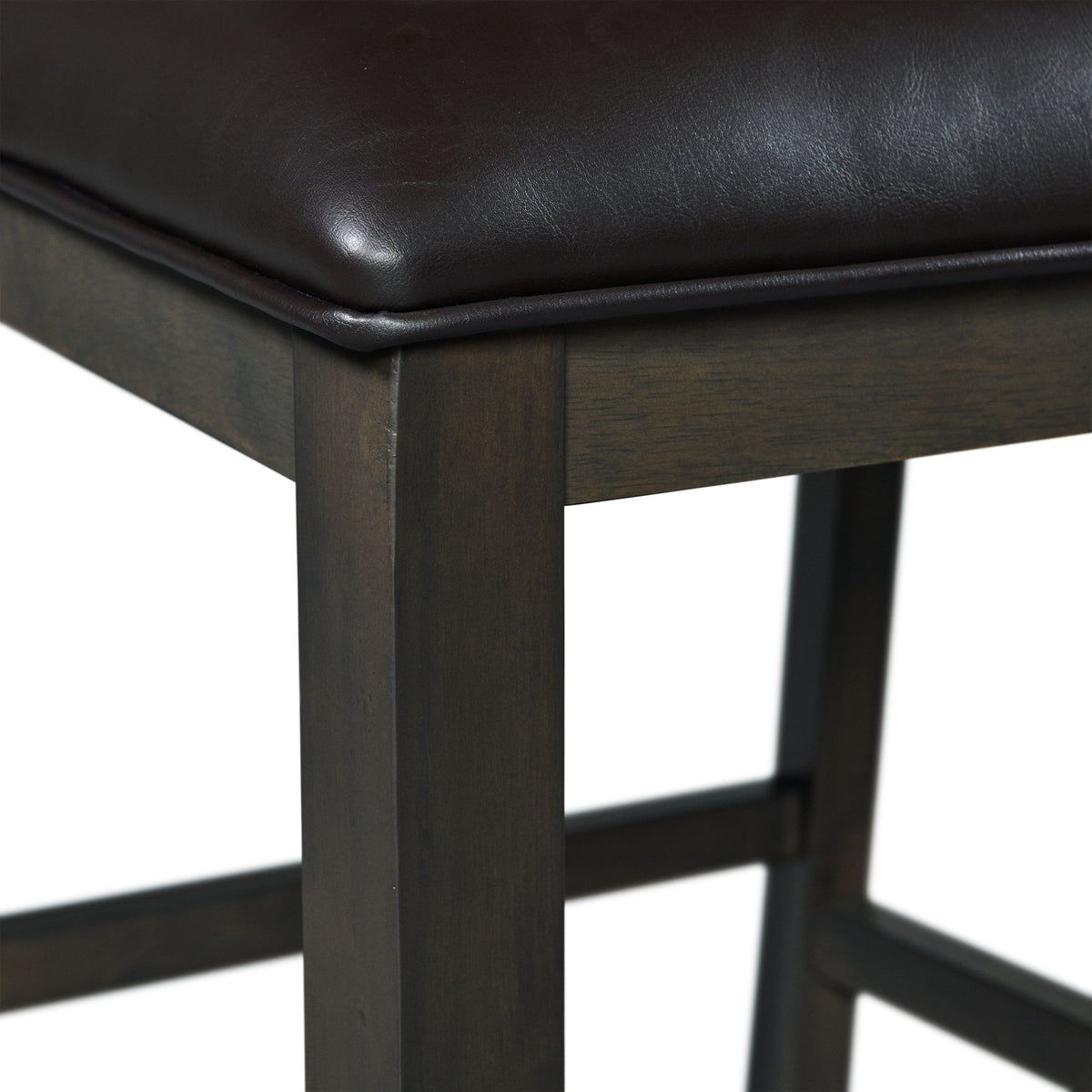Amherst Grey Counter Side Chair with PU Cushion (Set of 2) - Ornate Home