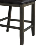 Amherst Grey Counter Side Chair with PU Cushion (Set of 2) - Ornate Home