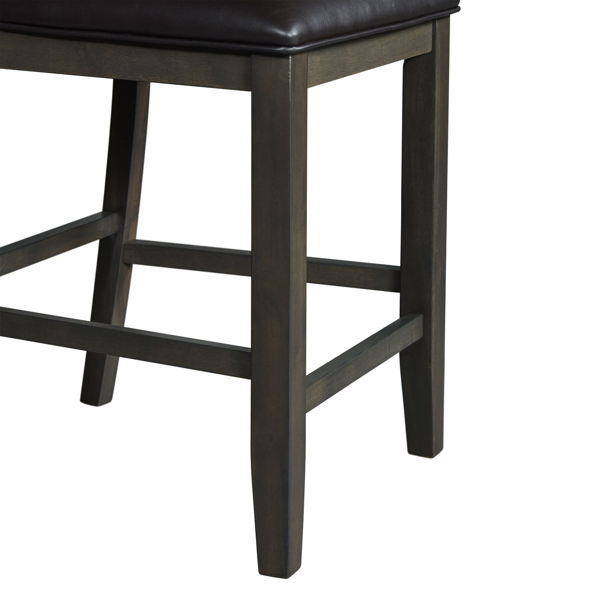 Amherst Grey Counter Side Chair with PU Cushion (Set of 2) - Ornate Home